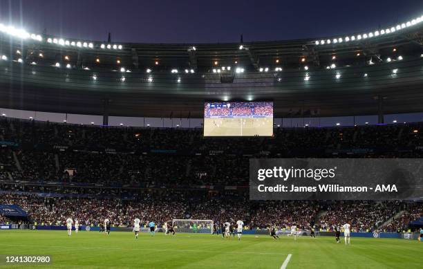 General view of action at Stade de France during the UEFA Nations League League A Group 1 match between France and Croatia at Stade de France on June...