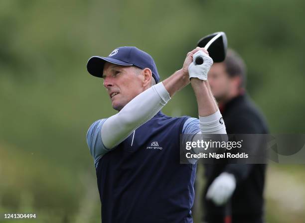 David Higgins in action during the first round of the PGA Professional Championship at Slaley Hall on June 14, 2022 in Hexham, England.