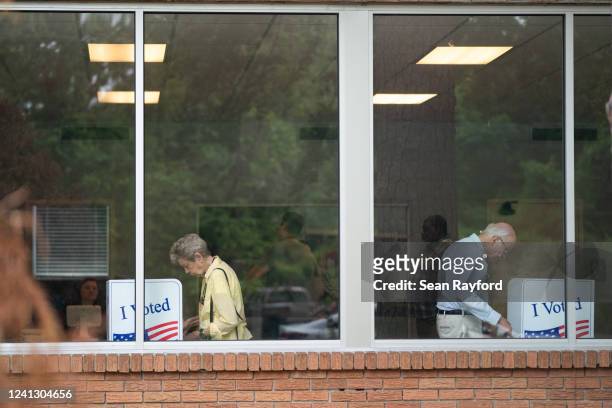People cast votes for midterm primary elections on June 14, 2022 in West Columbia, South Carolina. Races garnering national attention include...
