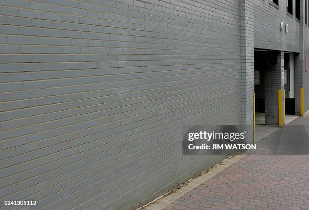 The entrance to the garage at 1401 Wilson Blvd in Rosslyn, VA, is pictured 01 July 2005 in Rosslyn, VA, where Washington Post reporter Bob Woodward...