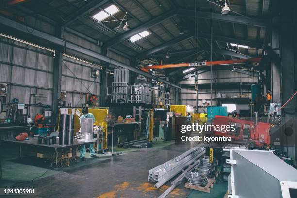 inside factory area - factory wide angle stock pictures, royalty-free photos & images