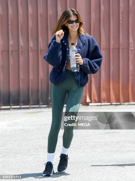 Kaia Gerber is seen on June 13, 2022 in Los Angeles, California.