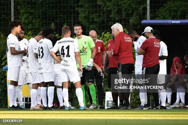 S head coach Marc Brys pictured during a friendly soccer game between Belgian first division club OH Leuven and amateur team Kessel-Lo, Tuesday 14...