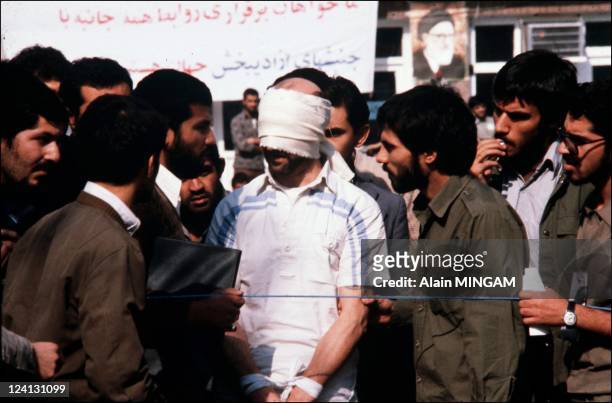 Hostage taking at the American Embassy and demonstration in Tehran, Iran in November, 1979.