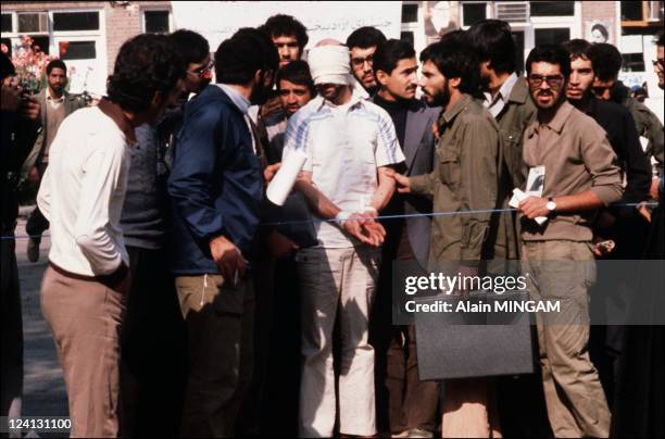 Hostage taking at the American Embassy and demonstration in Tehran, Iran in November, 1979.