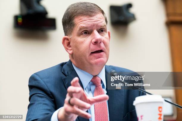 Labor Secretary Marty Walsh testifies during the House Education and Labor Committee hearing titled Examining the Policies and Priorities of the U.S....
