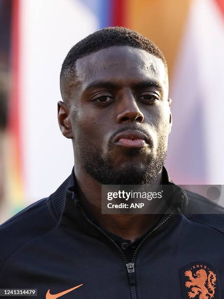 Bruno Martins Indi of Holland during the UEFA Nations League match between the Netherlands and Wales at Feyenoord stadium on June 14, 2022 in...