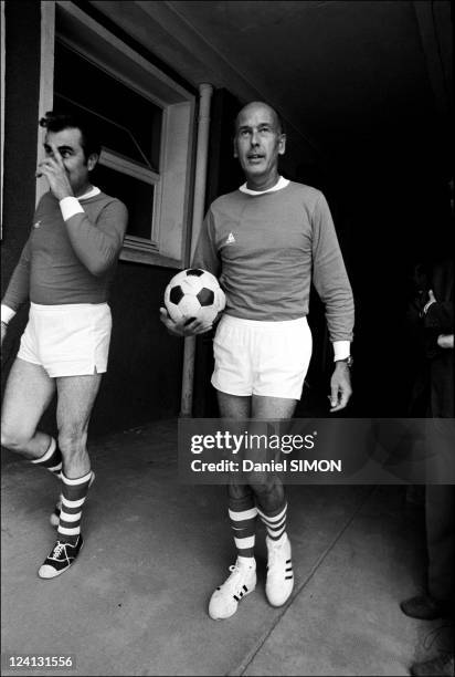 Valery Giscard d'Estaing football outfit, Chamalieres stadium In Chamalieres, France In June, 1973.