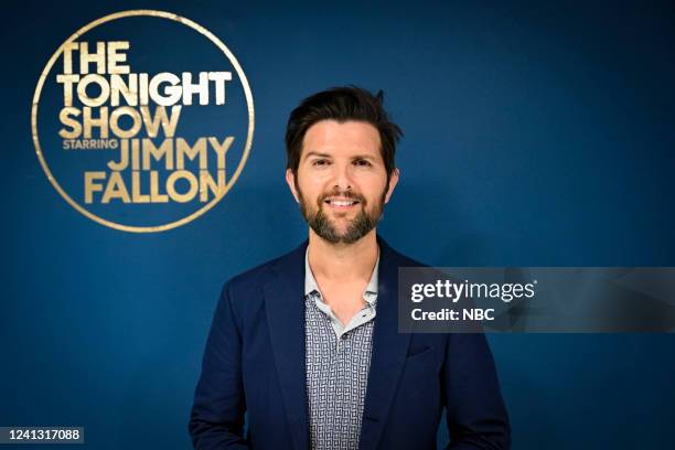 Episode 1670 -- Pictured: Actor Adam Scott poses backstage on Tuesday, June 14, 2022 --