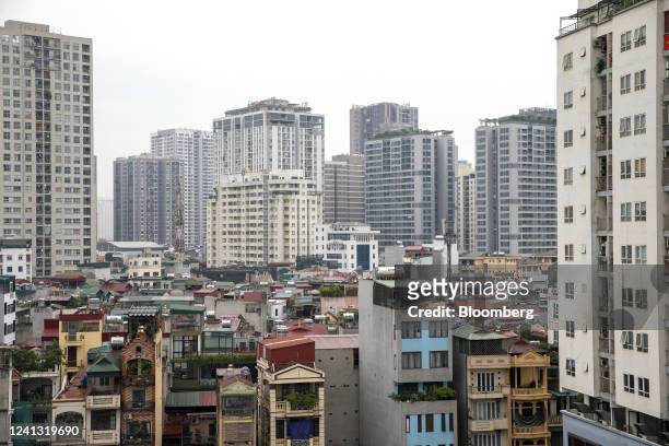 The skyline in Hanoi, Vietnam, on Saturday, June 11, 2022. Asian stocks posted modest declines as sentiment improved from earlier in the week, with...