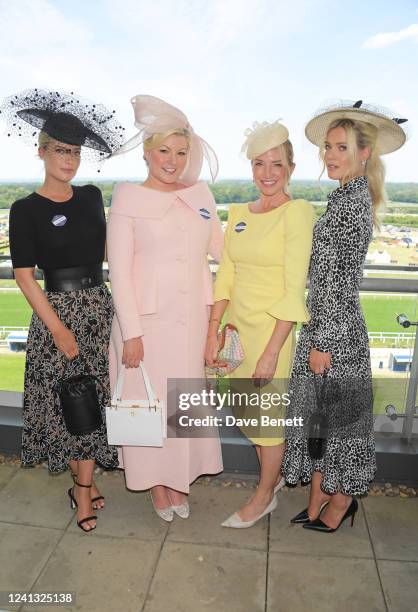 Lady Eliza Spencer, wearing millinery by Jane Taylor Millinery,, Natalie Rushdie, Editor-in-Chief of HELLO! Magazine Rosie Nixon and Lady Amelia...