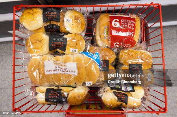 Bread rolls in a basket at an Iceland Foods Ltd. Supermarket in Christchurch, UK, on Wednesday, June 15, 2022. "Britain's cost-of-living crisis -- on...