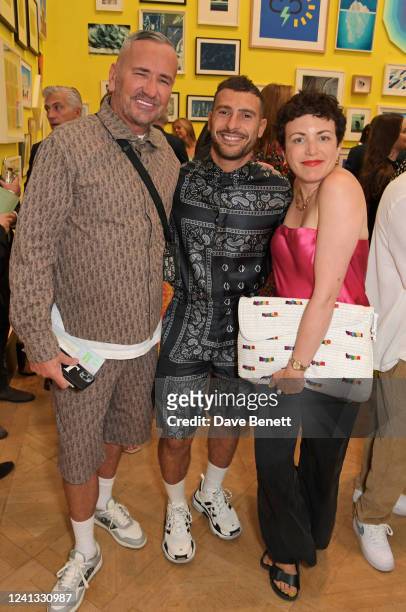 Fat Tony, Stavros Agapiou and Annie Mac attend the Royal Academy Of Arts Summer Exhibition 2022 preview party on June 15, 2022 in London, England.