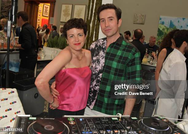 Annie Mac and Nick Grimshaw attend the Royal Academy Of Arts Summer Exhibition 2022 preview party on June 15, 2022 in London, England.