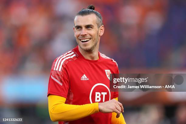 Gareth Bale of Wales during the UEFA Nations League League A Group 4 match between Wales and Netherlands at Feijenoord Stadion on June 14, 2022 in...
