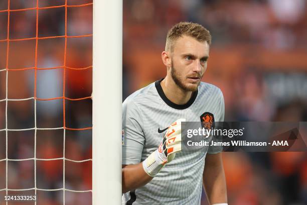 Jasper Cillessen of Netherlands during the UEFA Nations League League A Group 4 match between Wales and Netherlands at Feijenoord Stadion on June 14,...