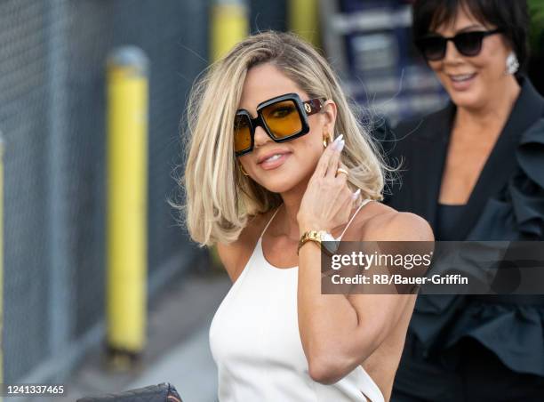 Kris Jenner and Khloe Kardashian are seen on June 15, 2022 in Los Angeles, California.