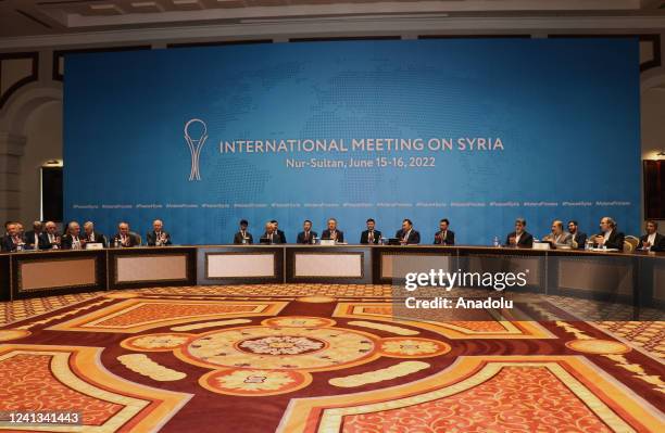 View from the main session of the 18th round of Astana talks on Syria with participation in Nur-Sultan, Kazakhstan on June 16, 2022.