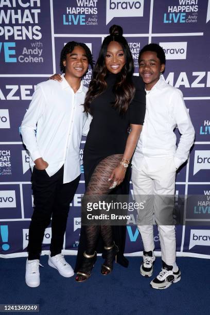 Episode 19097 -- Pictured: Marlo Hampton with nephews Michael and William -- (Photo by: Charles Sykes/Bravo/NBCU Photo Bank via Getty Images