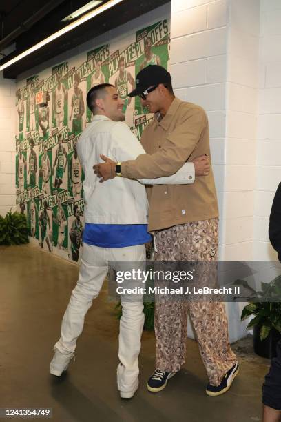 Eazy and Kyle Kuzma of the Washington Wizards during halftime of the the game of the Golden State Warriors against the Boston Celtics in Game Six of...