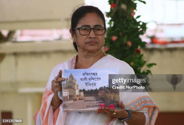 Chief Minister of West Bengal and Trinamool Congress Political Party Chief Mamata Banerjee release a book on the history of Dakshineswar Kali Temple...