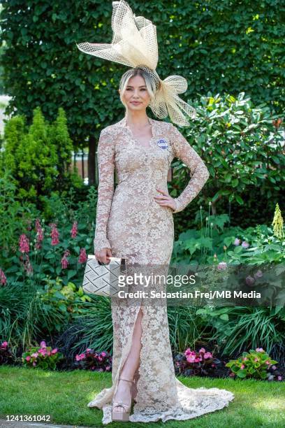 Georgia Toffolo poses for a photo during Royal Ascot 2022 at Ascot Racecourse on June 17, 2022 in Ascot, England.