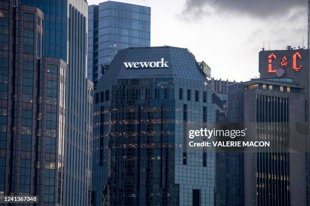 View of the WeWork building in Nashville, Tennessee, on June 16, 2022.