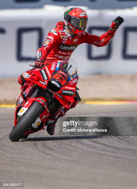 June 2022, Saxony, Hohenstein-Ernstthal: Motorsport/Motorcycle, German Grand Prix, MotoGP, Qualifying at Sachsenring. Francesco Bagnaia from Italy of...