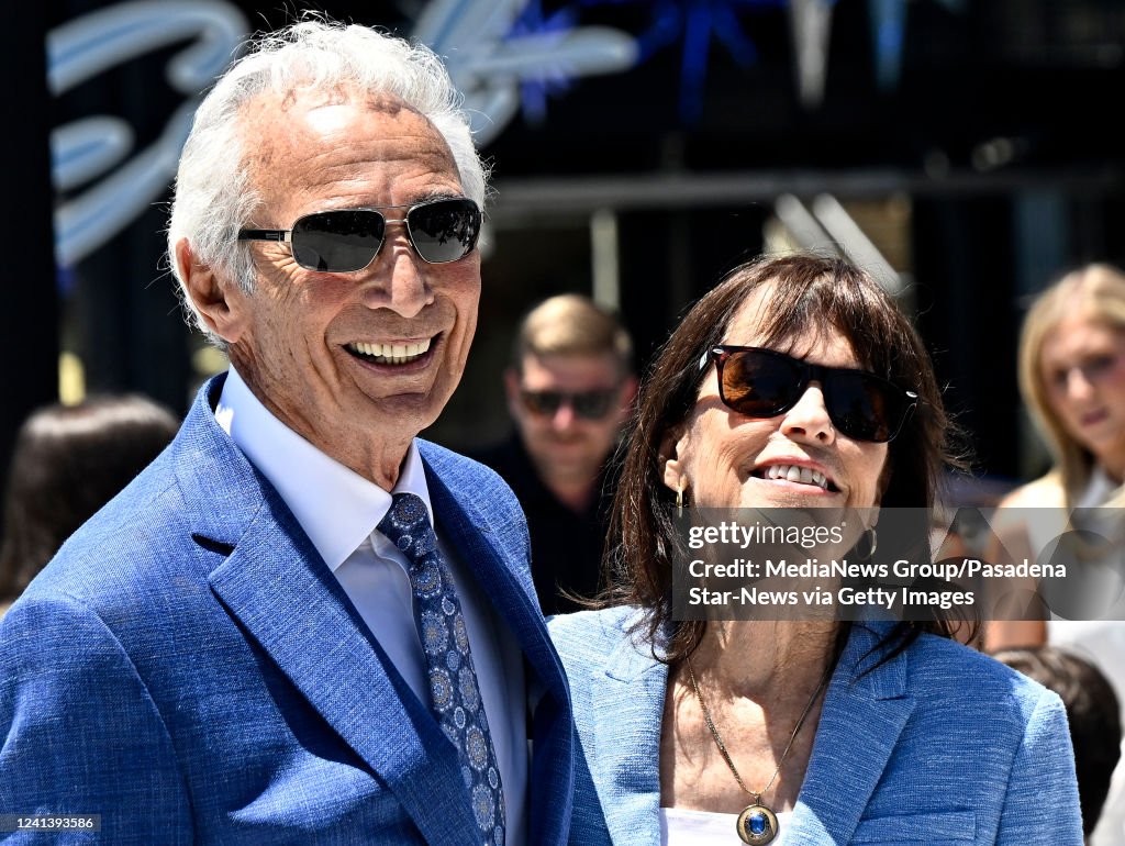 Los Angeles Dodgers unveil the Sandy Koufax statue in the Centerfield Plaza to honor the Hall of Famer and three-time Cy Young Award winner.