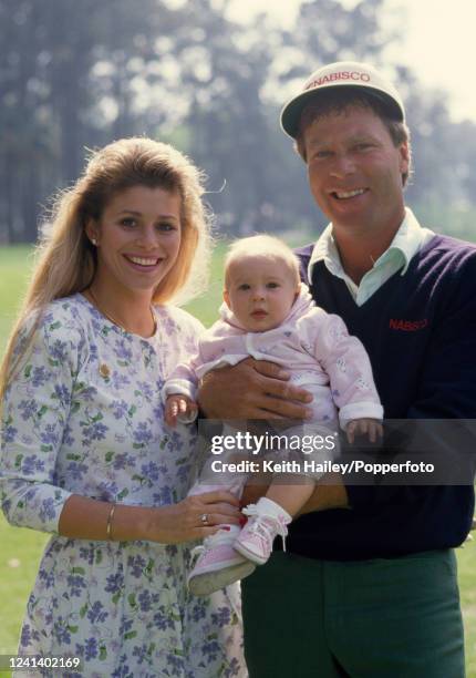 Ben Crenshaw of the United States with his wife Julie and their daughter Katherine during the Players Championship at the TPC Sawgrass near...