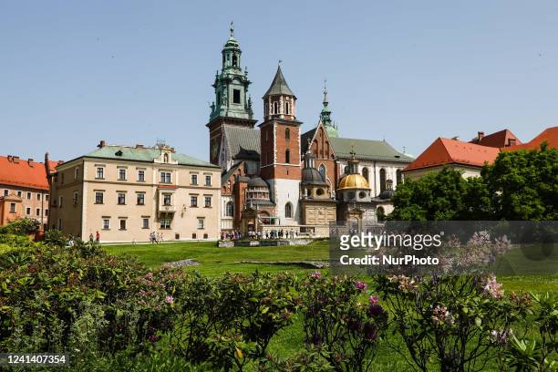 General view of the Wawel cathedral and castle in Krakow, Poland on June 19, 2022.