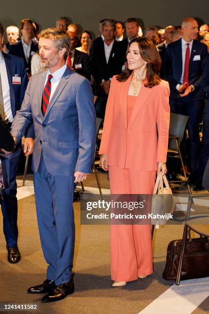 Crown Prince Frederik of Denmark and Crown Princess Mary of Denmark attend the grand opening of the Dutch-Danish business conference in New Babylon...