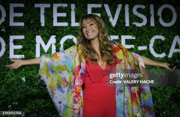 British-US actress Jane Seymour poses during a photocall as part of the 61st Monte-carlo Television Festival in Monaco, on June 20, 2022.