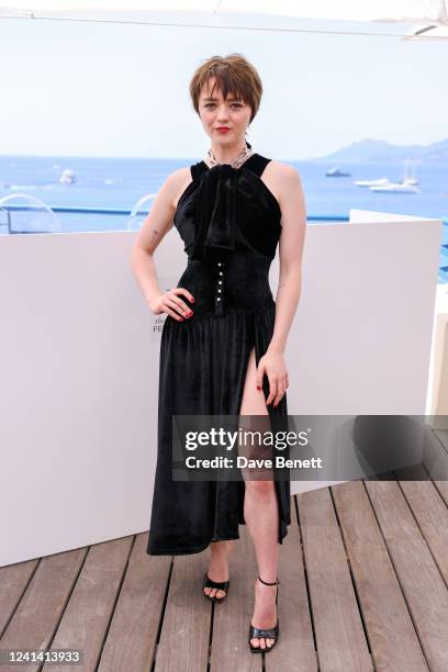 Spotify Vice President, Global Head of Public Affairs Dustee Jenkins and Maisie Williams participate in a Female Quotient Lounge panel at Cannes...