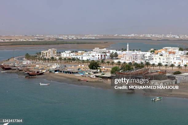 Picture shows a view of the Omani port city of Sur, south of the capital Muscat, on June 19, 2022.