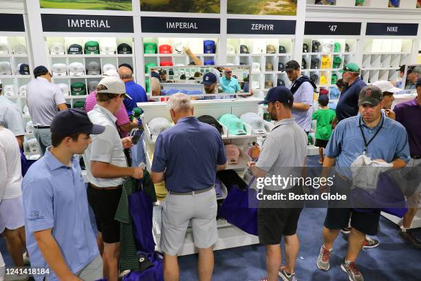 Brookline, MA The Merchandise Tent is a busy place, especially in the hat section, during the second round of the US Open at The Country Club in...