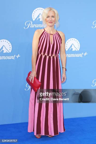 Gillian Anderson attends the UK launch of Paramount+ at Outernet London on June 20, 2022 in London, England.