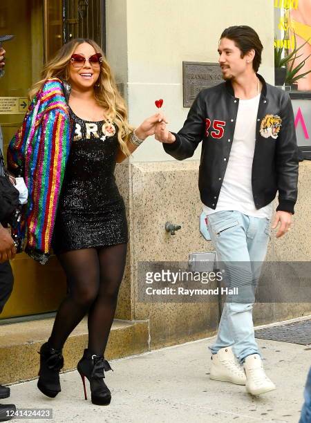 Mariah Carey and Bryan Tanaka are seen walking in soho on June 20, 2022 in New York City.