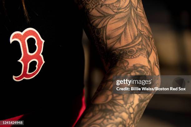 black red sox tattoo