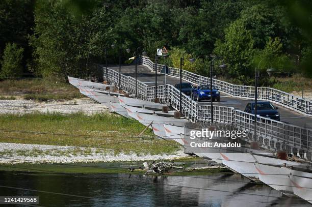 View of the dry riverbed of the Ticino river in Bereguardo, Italy on June 20, 2022. Also, Northern Italy's rivers and lakes experience the worst...