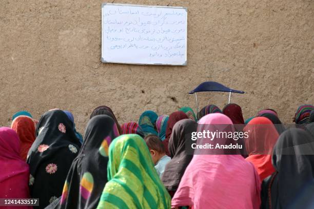 Group of volunteers educates Afghan girls of middle and high school age, which are not allowed to have education under Taliban rule, in Kandahar,...