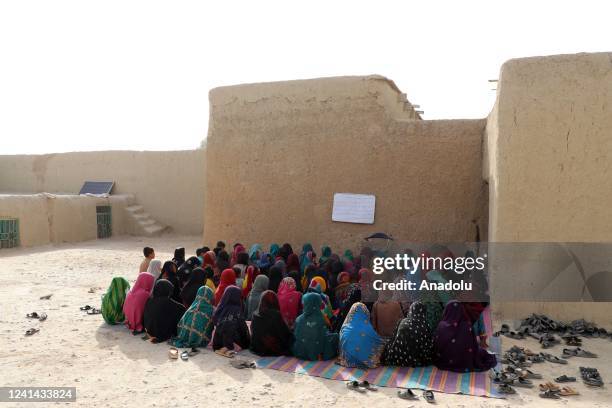 Group of volunteers educates Afghan girls of middle and high school age, which are not allowed to have education under Taliban rule, in Kandahar,...