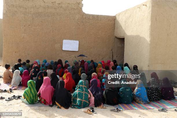 Group of volunteers educates Afghan girls of middle and high school age, which are not allowed to have education under Taliban rule, in Kandahar,...