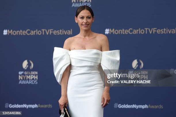 Norwegian actress Pia Tejtla for Made In Oslo poses during the closing ceremony of the 61th Monte-Carlo Television Festival in Monaco, on June 21,...