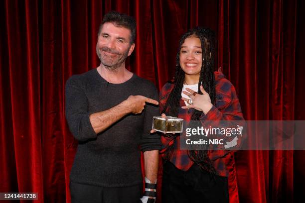 Auditions Episode 1703 -- Pictured: Simon Cowell, Sara James --
