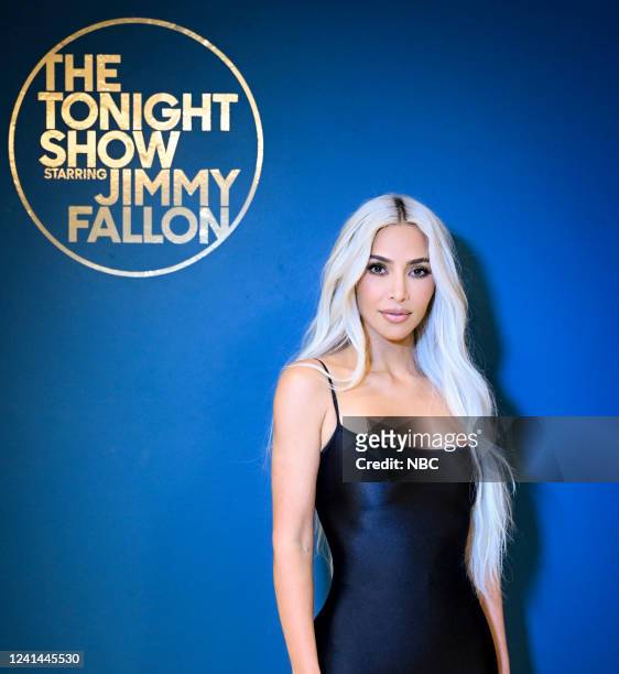 Episode 1675 -- Pictured: Media personality Kim Kardashian poses backstage on Tuesday, June 21, 2022 --