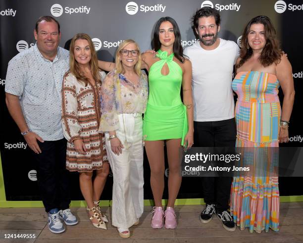 Spotify Global Head of Advertising Lee Brown, Spotify Global Head of Public Affairs Dustee Jenkins, Spotify CCO Dawn Ostroff, Dua Lipa, Spotify...