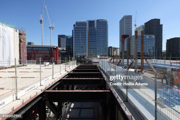 General view of the Sadlers Wells East construction site at Olympic Park on June 22, 2022 in London, England. Sadler's Wells, home to London's...