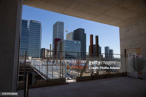 General view of the Sadlers Wells East construction site at Olympic Park on June 22, 2022 in London, England. Sadler's Wells, home to London's...
