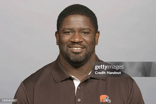 In this handout image provided by the NFL, Gary Brown of the Cleveland Browns poses for his NFL headshot circa 2011 in Berea, Ohio.